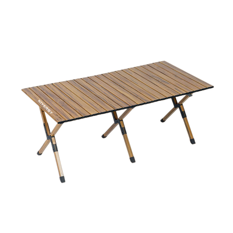 凯亚仕铝合金蛋卷桌（大号）（单位：个） 檀木色