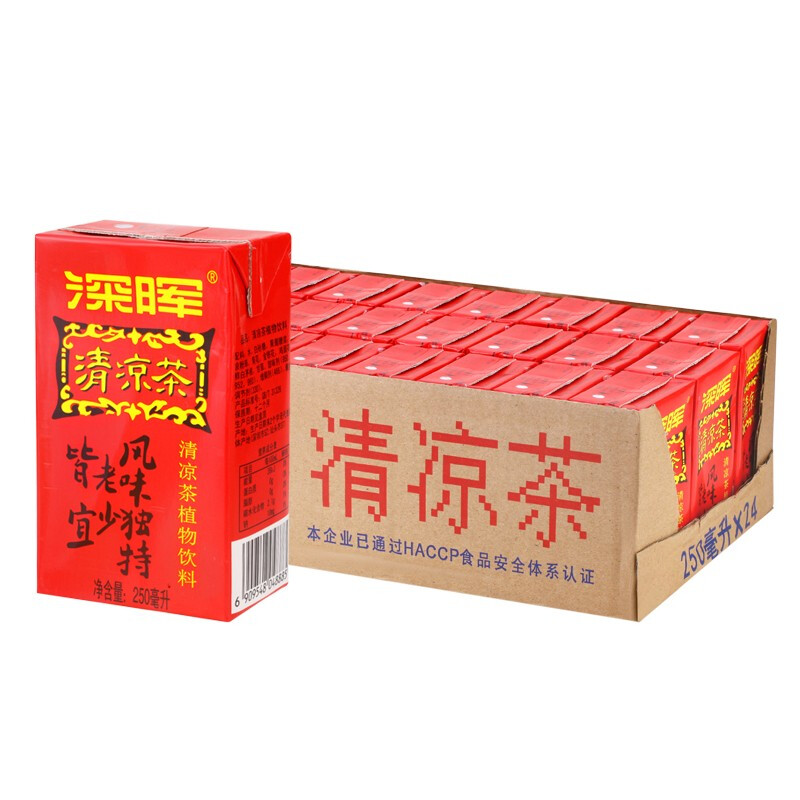 深晖 清凉茶饮料250ml*24 红色