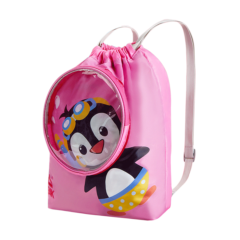 匹克儿童干湿分离游泳包运动束口健身便携防泼水收纳袋双肩背包YS41101粉色 粉色