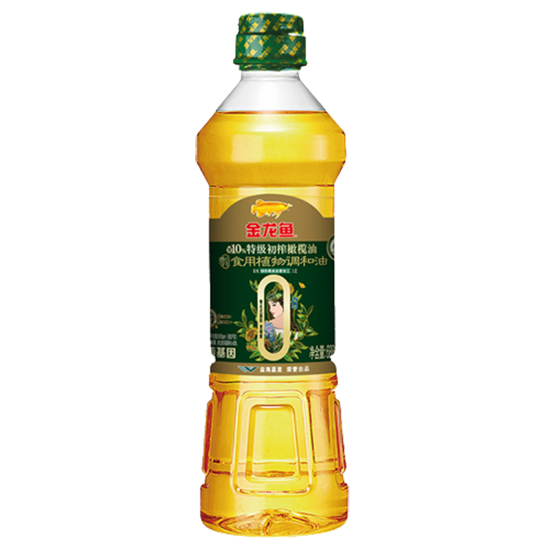 金龙鱼零反式脂肪10%特级初榨橄榄油食用植物调和油688ml单支装礼盒 单位 支 绿色