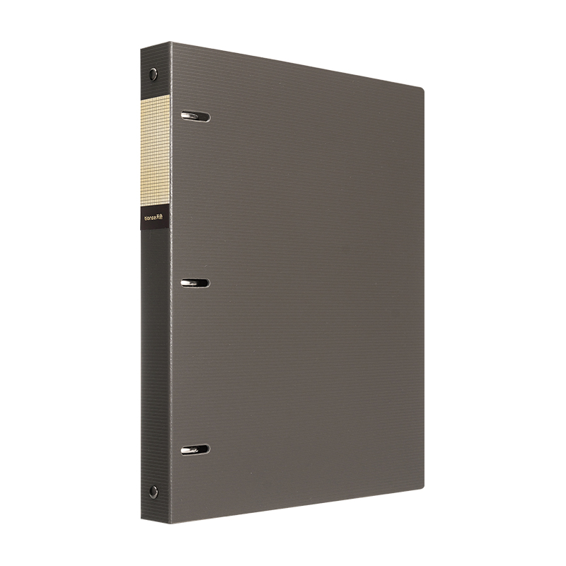 天色 5只三孔文件夹打孔 A4活页夹插页资料册 彩色穿孔大容量加厚强力夹快劳夹 TS-1620 玛瑙灰