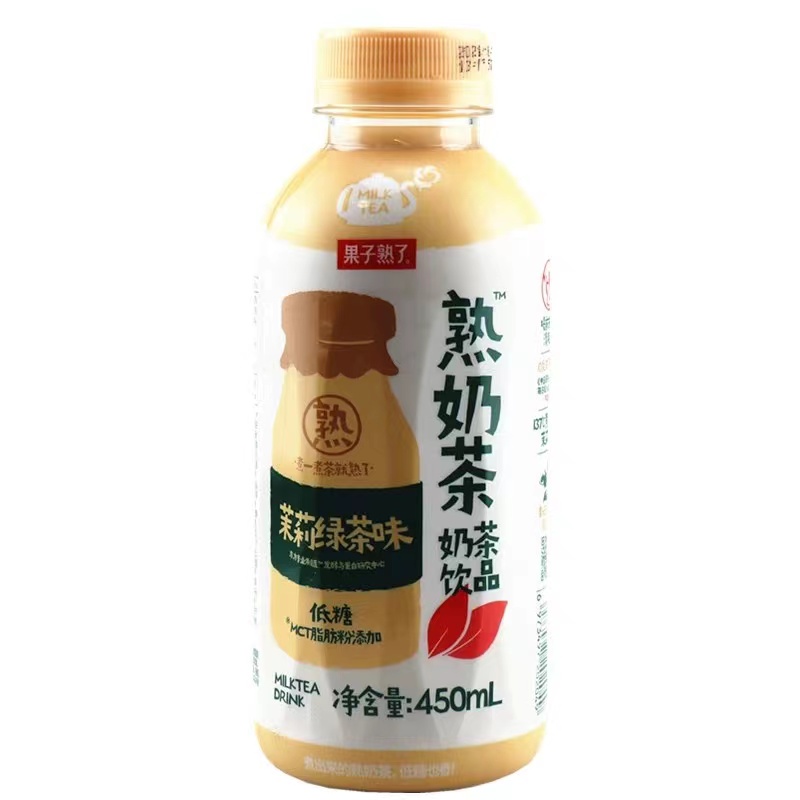果子熟了熟奶茶茉莉绿茶味450mlx15（单位：箱） 自然色