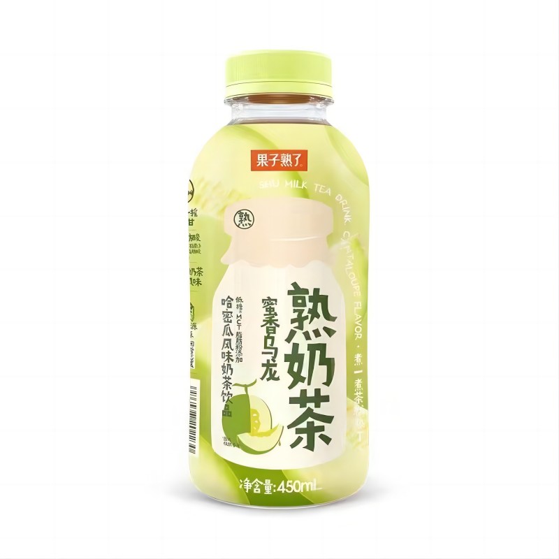 果子熟了熟奶茶哈密瓜风味奶茶饮品450mlx15（单位：箱） 香槟黄