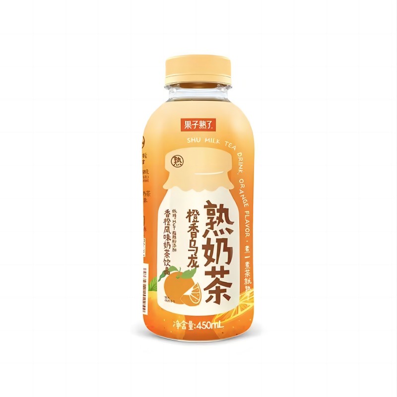 果子熟了熟奶茶香橙风味奶茶饮品450mlx15（单位：箱） 橙色
