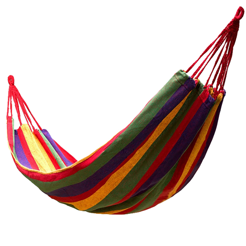 单人防侧翻帆布吊床 彩虹条纹 彩虹条纹