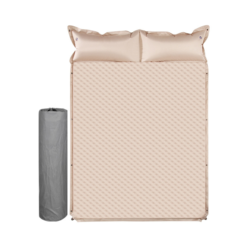 露营自动充气垫双人米色 米色