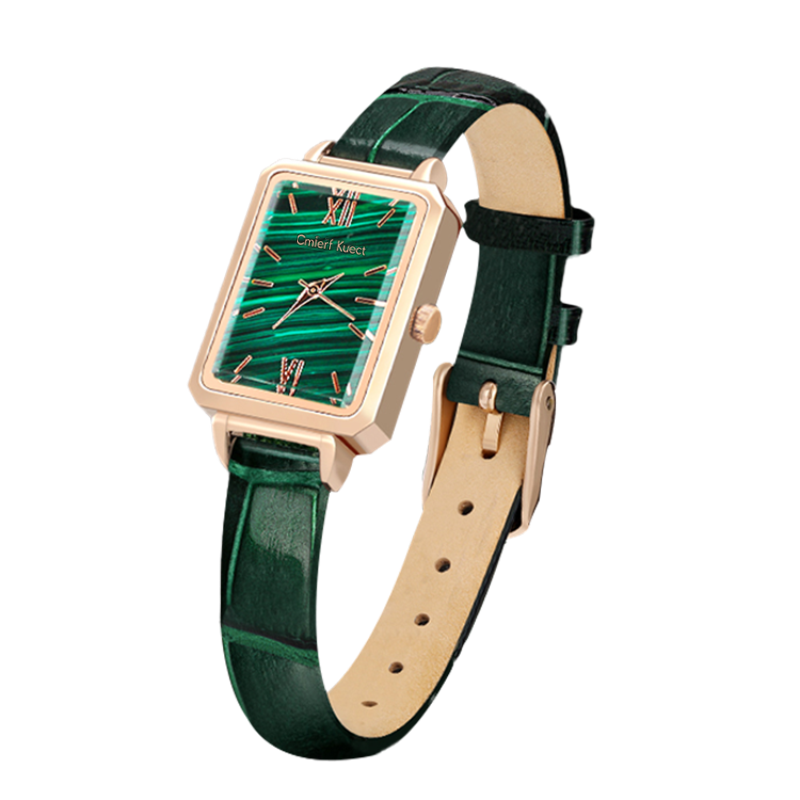 Cmierf Kuect（中国CK） 复古孔雀石方形小绿表 CK-19033 （单位：只） 暗绿色