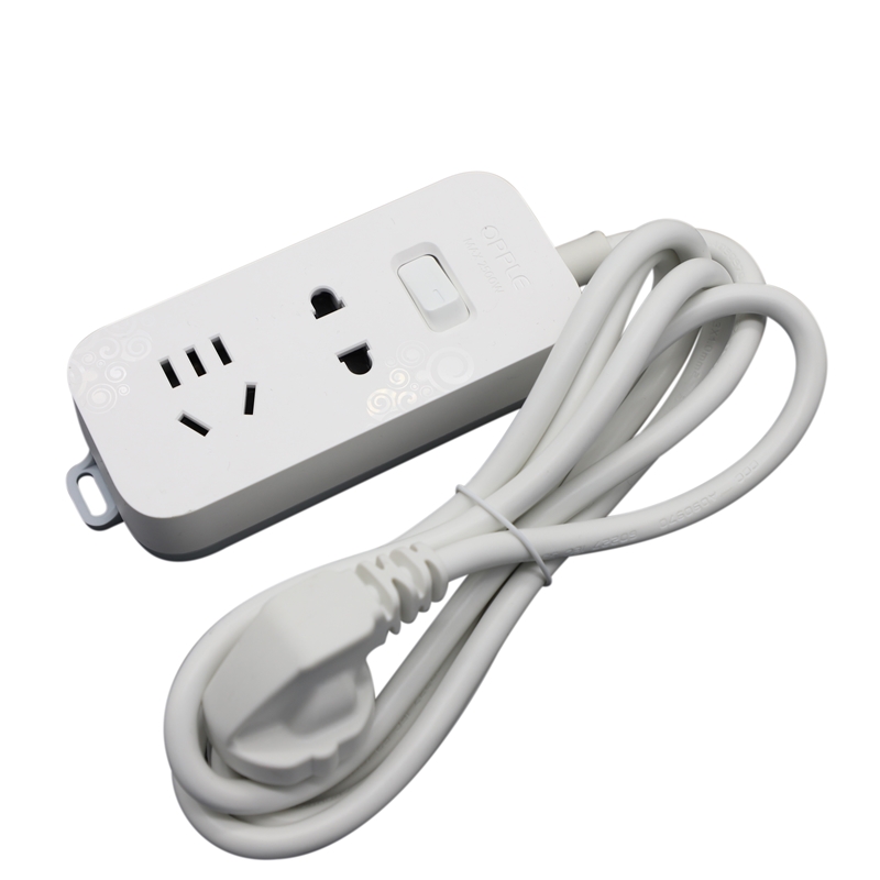 欧普照明插线板S03-2203规格：10A 250V～ 总控-1个两孔+1个五孔-1.8M（个） 白色