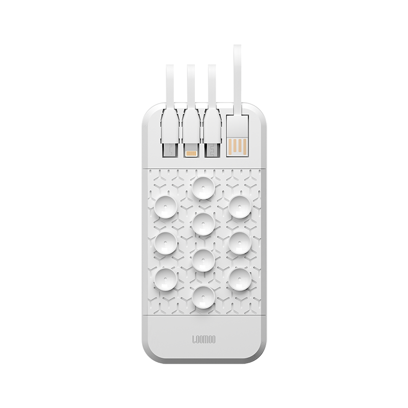 loomoo乐默掌中宝吸盘移动电源 白色