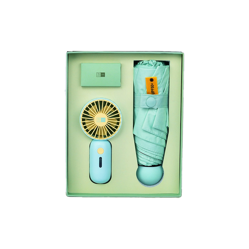 勿一 风扇伞套装 风雨无阻QY408-2 小风扇+伞（单位：套） 浅杉绿