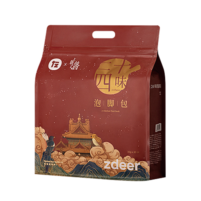 左点24味泡脚包ZD-PJF-06-24 红色