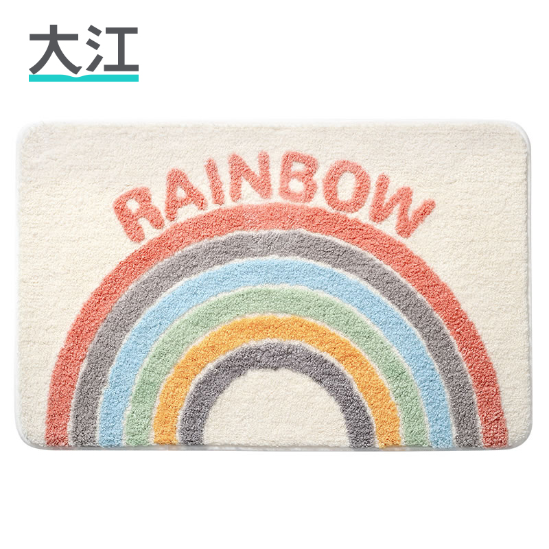 大江地垫地毯植绒浴室吸水垫彩虹之上系列50*80cm（单位：张） 灰色