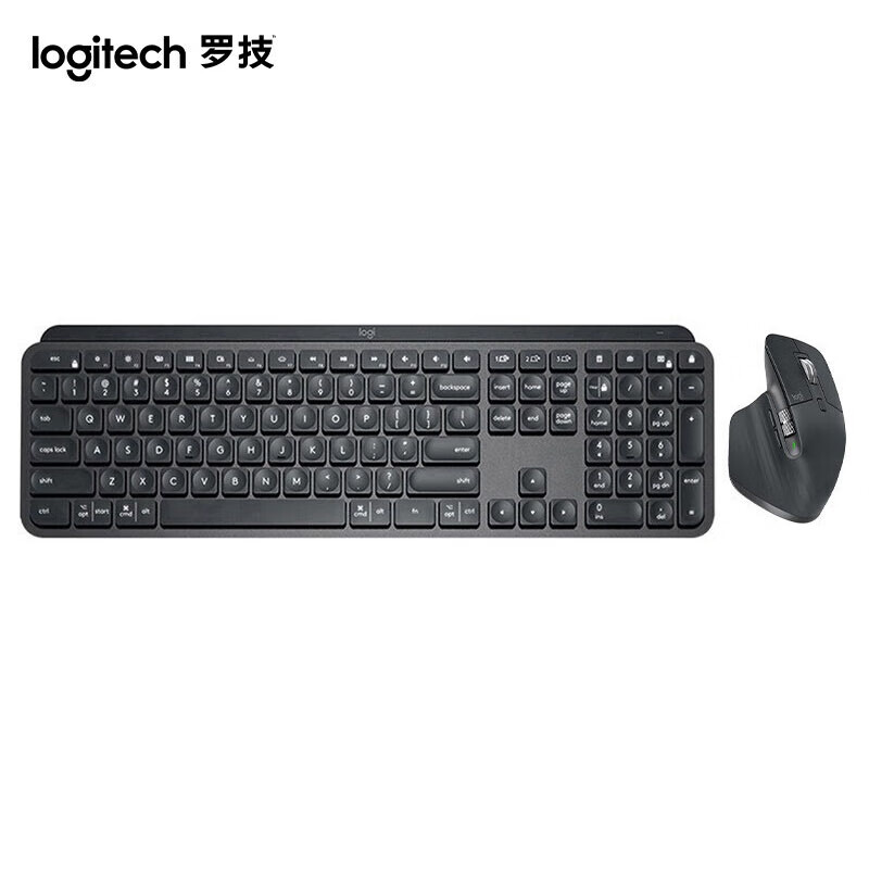 罗技（Logitech）MX Keys商用高性能键鼠套装 掌托 蓝牙键盘 蓝牙鼠标 无线键鼠 MX KEYS 键鼠套装 第二代