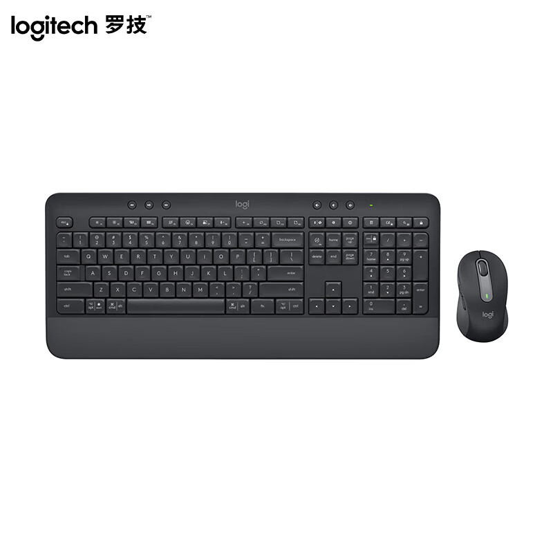 罗技（Logitech） 无线蓝牙键盘 商务办公键盘带掌托 平板ipad键盘 107键全尺寸 MK650键鼠套装
