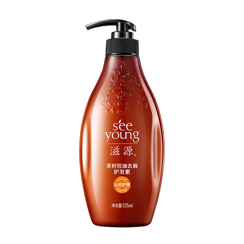 滋源  茶籽控油去屑护发素(油性) 535ml单位：支 黄色