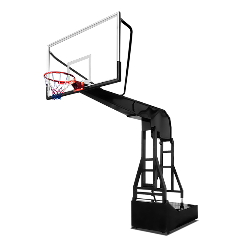 健伦（JEEANLEAN）JL202SAY篮球架 成人户外移动学校训练篮球架 手动液压篮球架 曜石黑