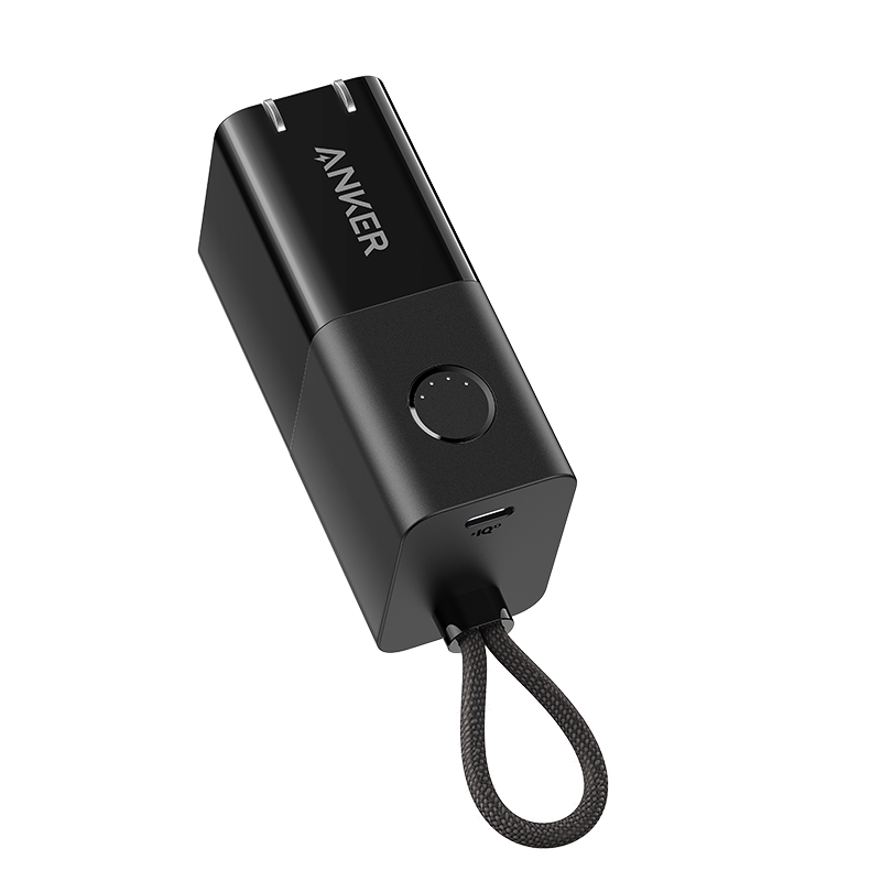 Anker安克 充电宝充电器二合一30W快充能量棒Pro type-c充电头兼容27W迷你充电宝适用 黑色