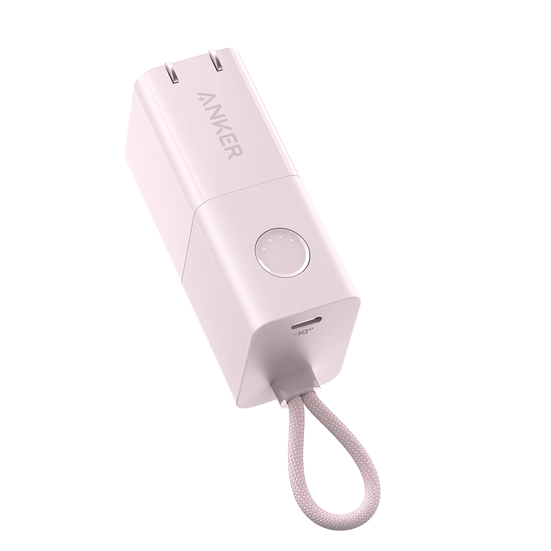 Anker安克 充电宝充电器二合一30W快充能量棒Pro type-c充电头兼容27W迷你充电宝适用 粉色