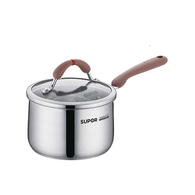 苏泊尔（SUPOR）16cm奶锅&middot;小红圈不锈钢奶锅.芯彩系列/RT16AA1（个） 不锈钢色