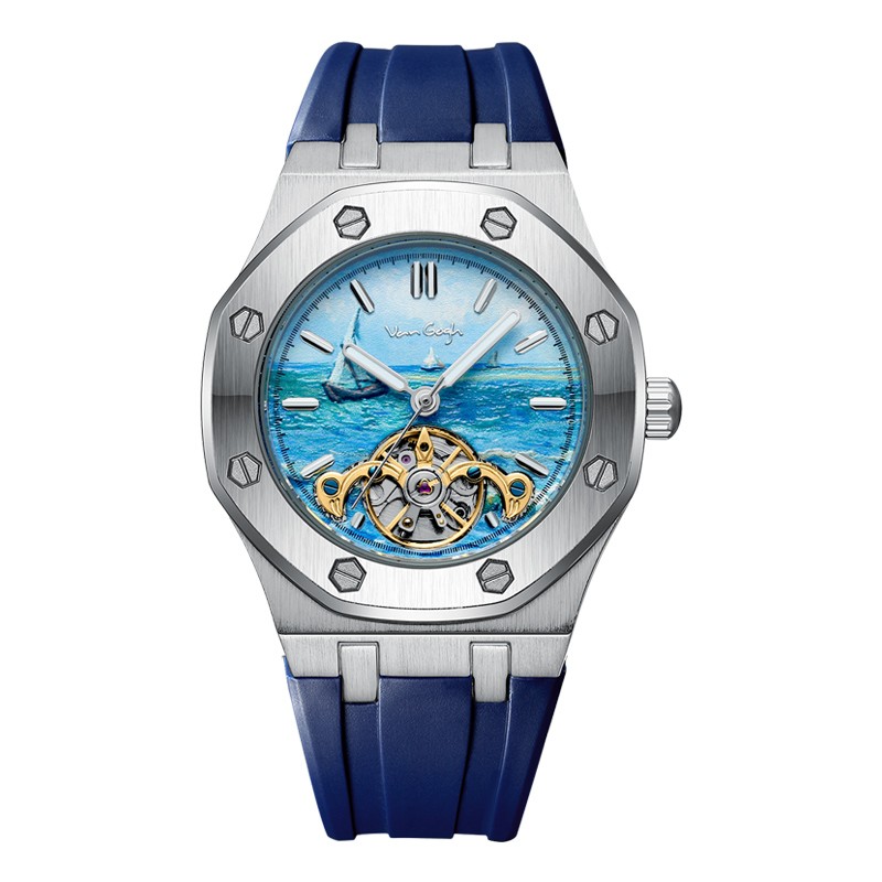 梵高(Vangogh)全自动机械男表艺术家&middot;空城计系列 海景44mm 单位：块 银色