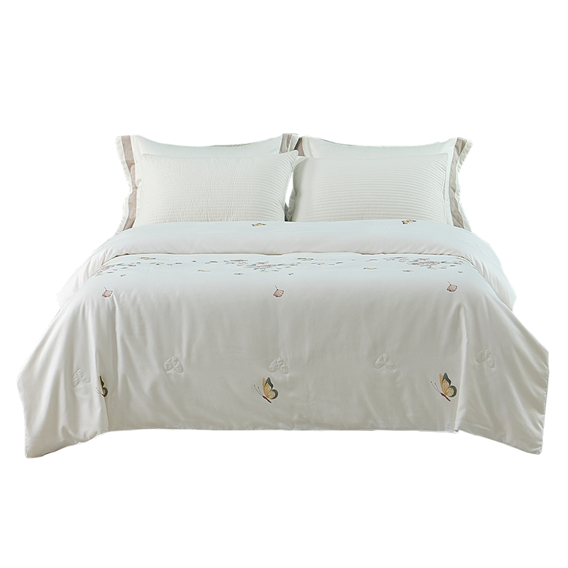 太湖雪被芯家纺尊享蚕丝被100%蚕丝填充蚕丝春秋被 春意盎然  200*230cm（单位：套） 白色