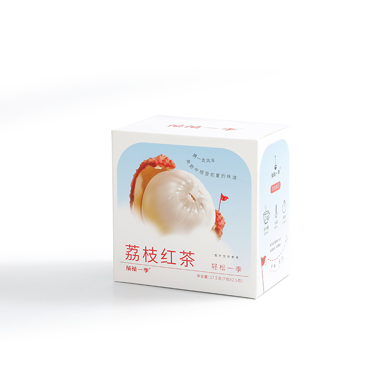茶茶一季荔枝红茶袋泡茶2.5g*7泡*2泡单位：盒 水蓝色