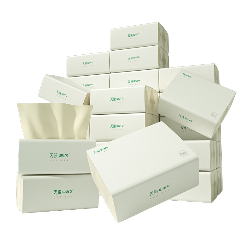 无染（WURO） 本色 3层100抽*32包 本色抽纸 白色（单位：箱）