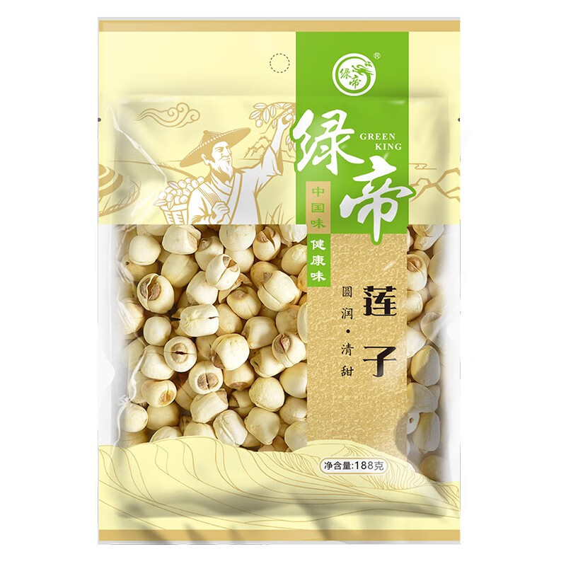 绿帝通芯白莲子 188g（单位：袋） 柠绿色