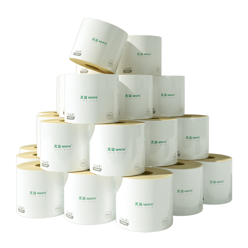 无染（WURO） 有芯 4层140g*30卷 有芯卷纸 黄色（单位：箱）