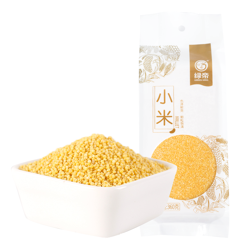 绿帝五谷杂粮黄小米 360g*2袋 本白色