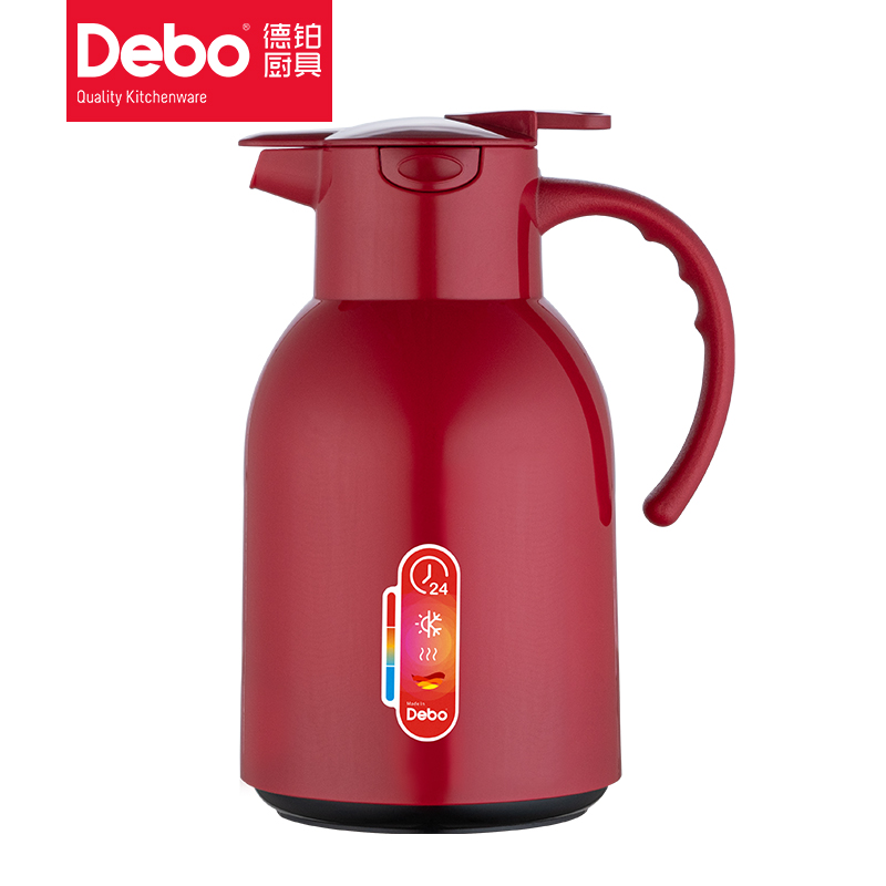 德铂（Debo）维莱特红胆保温壶1.45l DEP-DS346（单位：套） 红色
