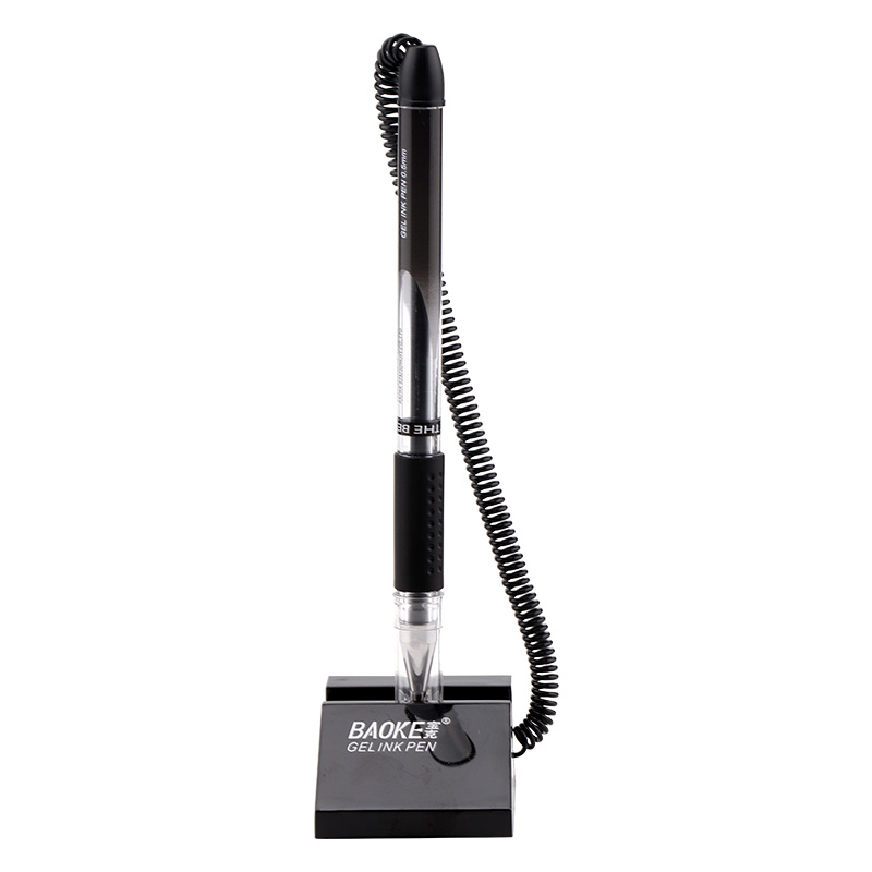 宝克NO850 双珠中性笔办公台笔 防漏墨0.5mm（黑）24支/盒 TLL（单位：盒） 曜石黑