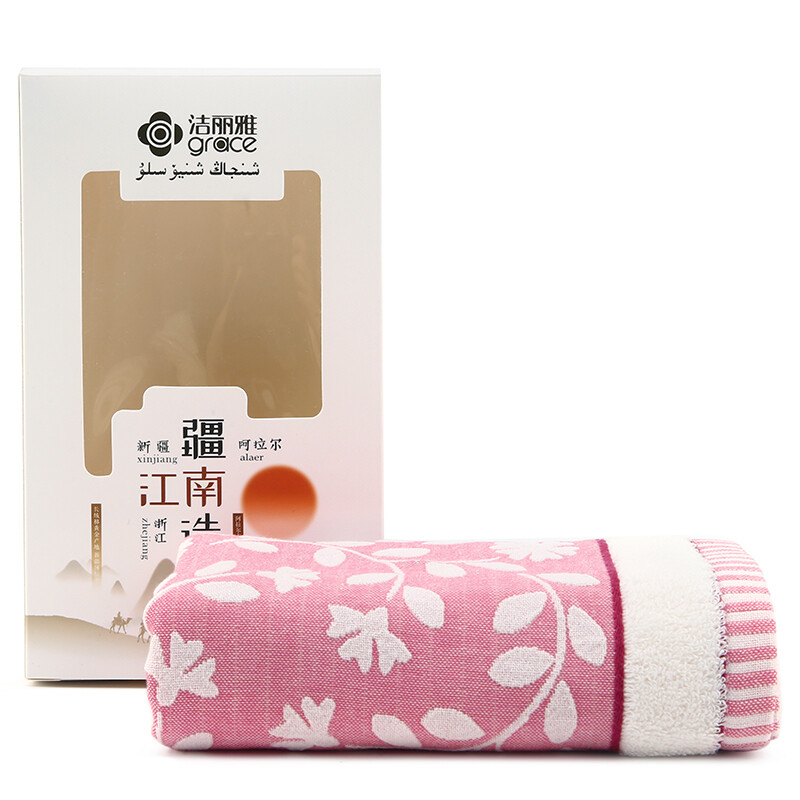 洁丽雅精梳棉毛巾单条装W0403（34x72cm）盒装（单位：条） 随机