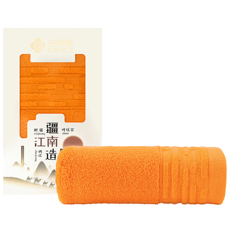 洁丽雅精梳棉单条毛巾W0981  72cmx32cm 盒装毛巾（单位：盒） 随机