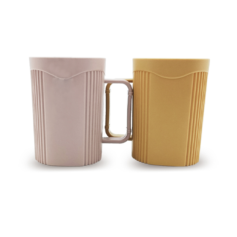 艾逸瑶选 CJ-21091  悦佳漱口对杯 490ml*2（单位:对） 黄色+卡色