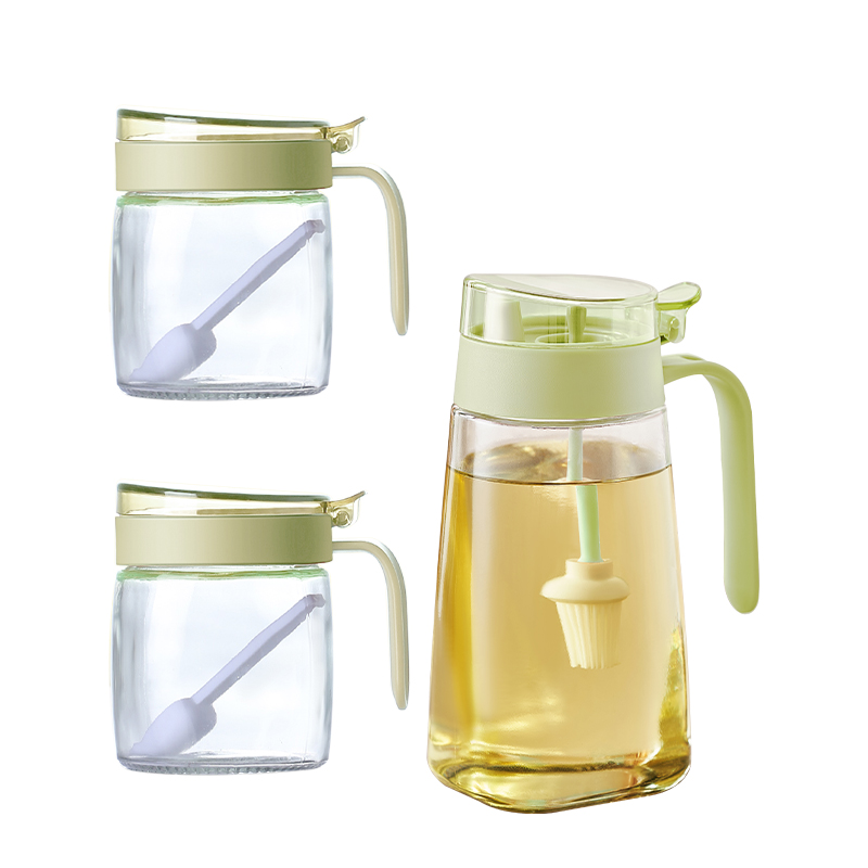 艾逸瑶选 CJ-21124 3件套 油壶调味罐3件套 绿色（单位：套）