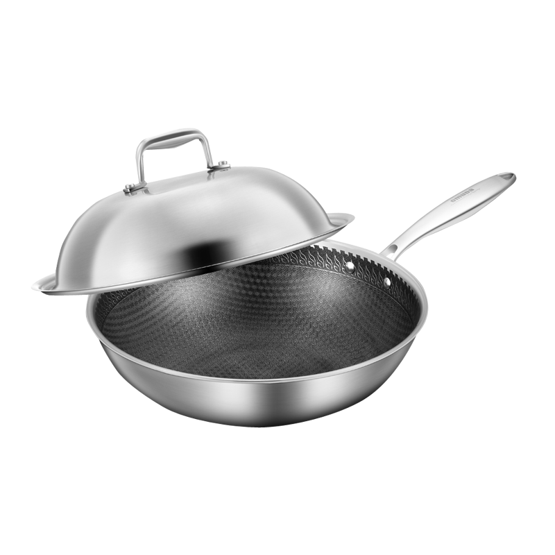 欧美达公爵黑晶不粘炒锅C款 30CM GJC30-C（单位：个） 银色