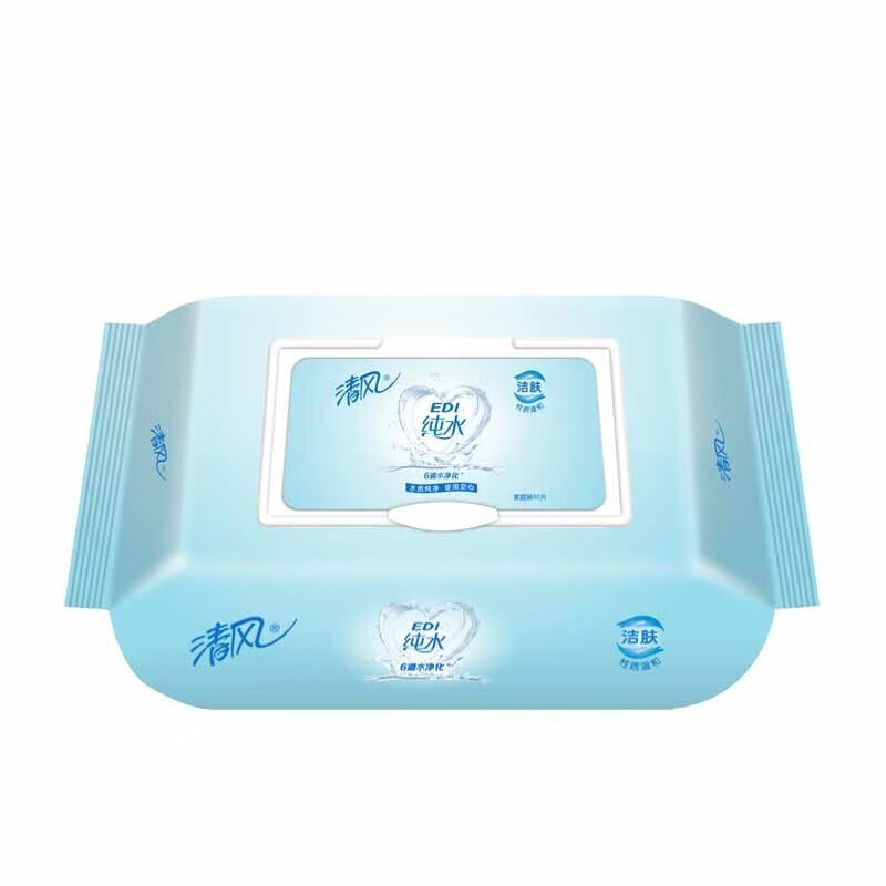 清风纯水湿巾80片装1包 BWBA80E-01E（单位：包） 浅蓝色