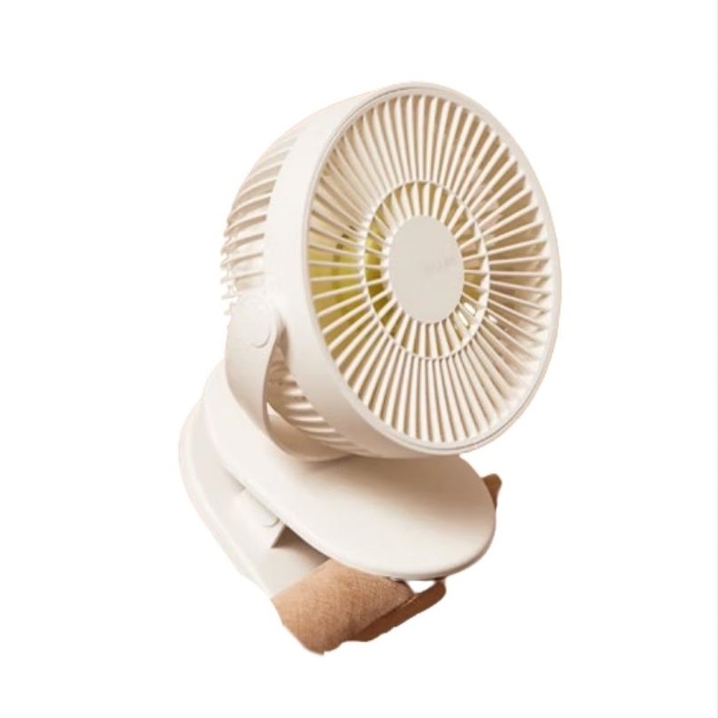 几素（JISULIFE）小风扇桌面办公室夹扇 学生宿舍床头usb充电台式 小电扇 FA18S 白色
