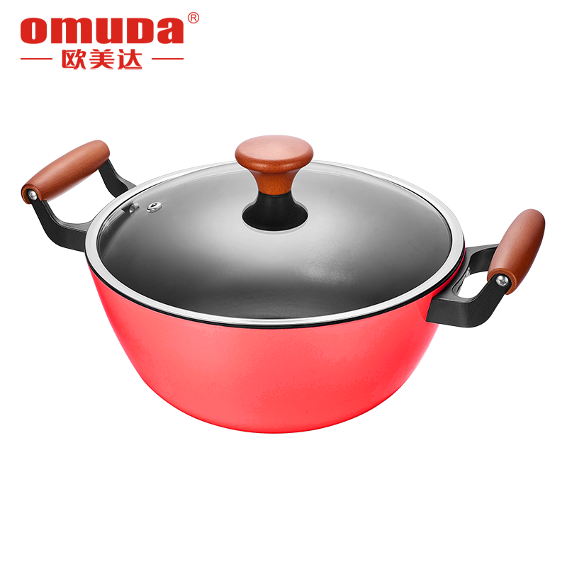 欧美达 匠系列-珐琅炖锅26CM (邮购盒包装） JDG26（单位：个） 玫瑰红色