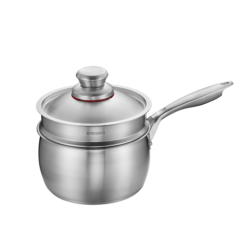 欧美达 匠系列-304不锈钢小蒸锅两件套18cm JZG18（单位：个） 不锈钢色