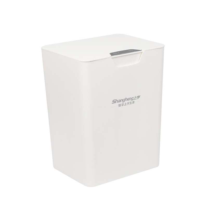 上亨自动感应式智能垃圾桶电动家用带盖厨房卫生间客厅夹缝全方位踢碰 SHZH-LXT01 个 16L白色【电池款&middot;全方位智能感应】