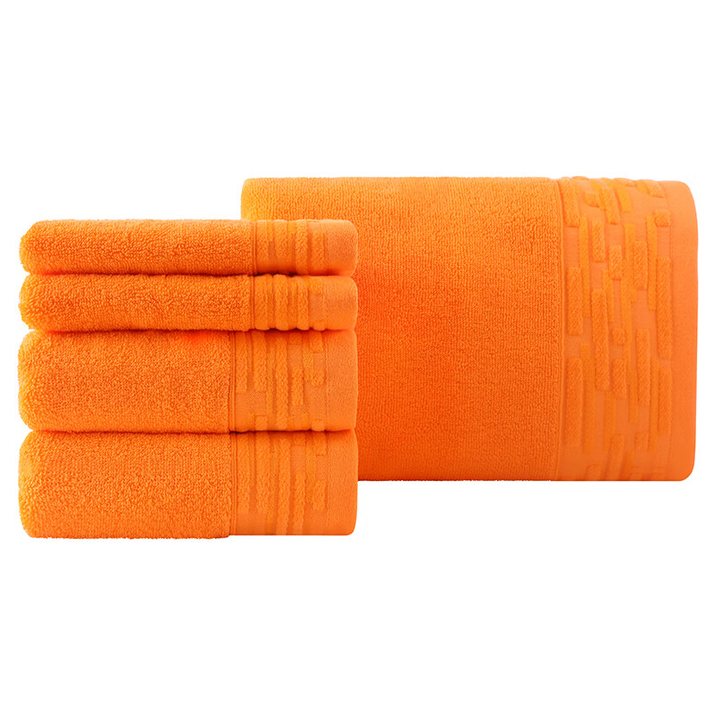 洁丽雅 新疆纯棉毛浴方五件套(一浴两毛两方）w0981+w0980+W0982 礼盒装（单位：盒） 随机