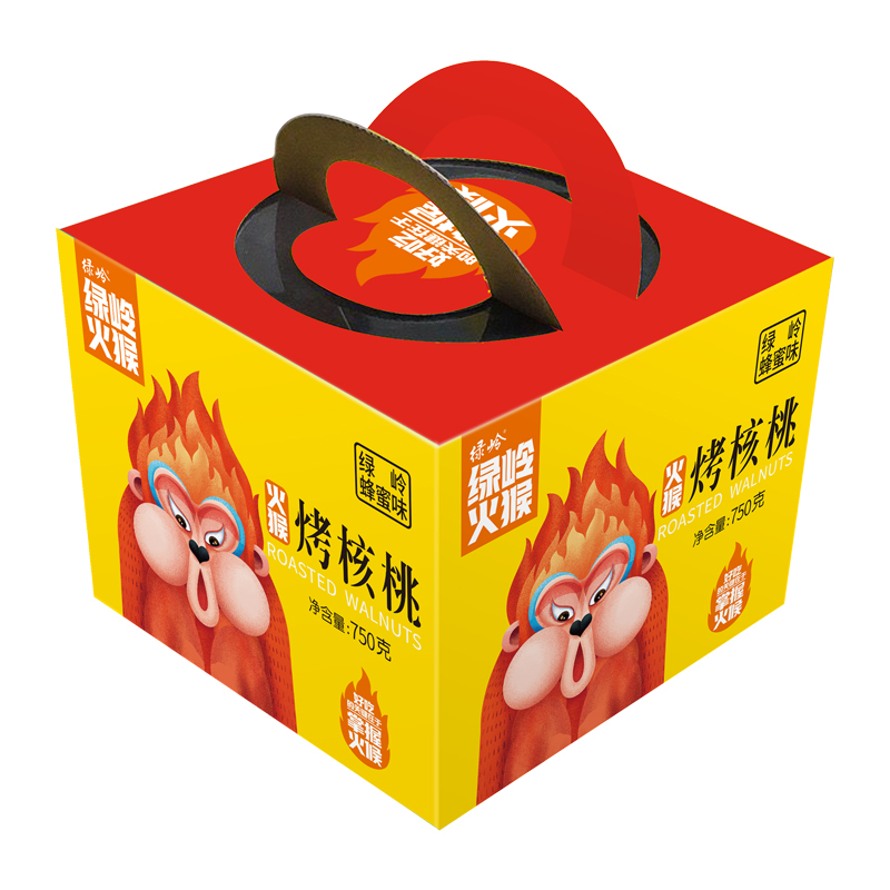 绿岭量贩装五星蜂蜜味烤核桃750g 自然色