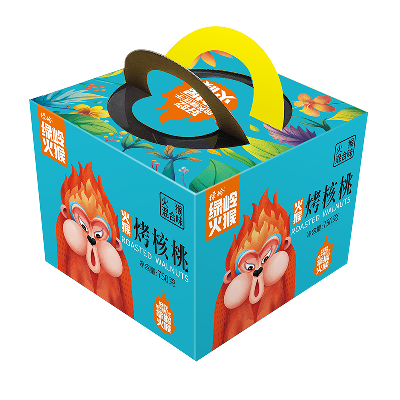 绿岭量贩装五星混合味烤核桃（蜂蜜/草本/五香）750g 深蓝色