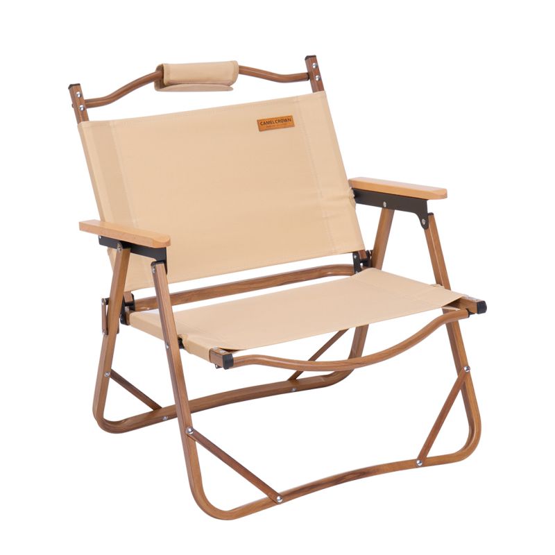 骆驼（CAMEL）户外露营轻便携折叠椅阳台休闲钓鱼椅子野营装备野餐克米特133CA1T013 卡其色