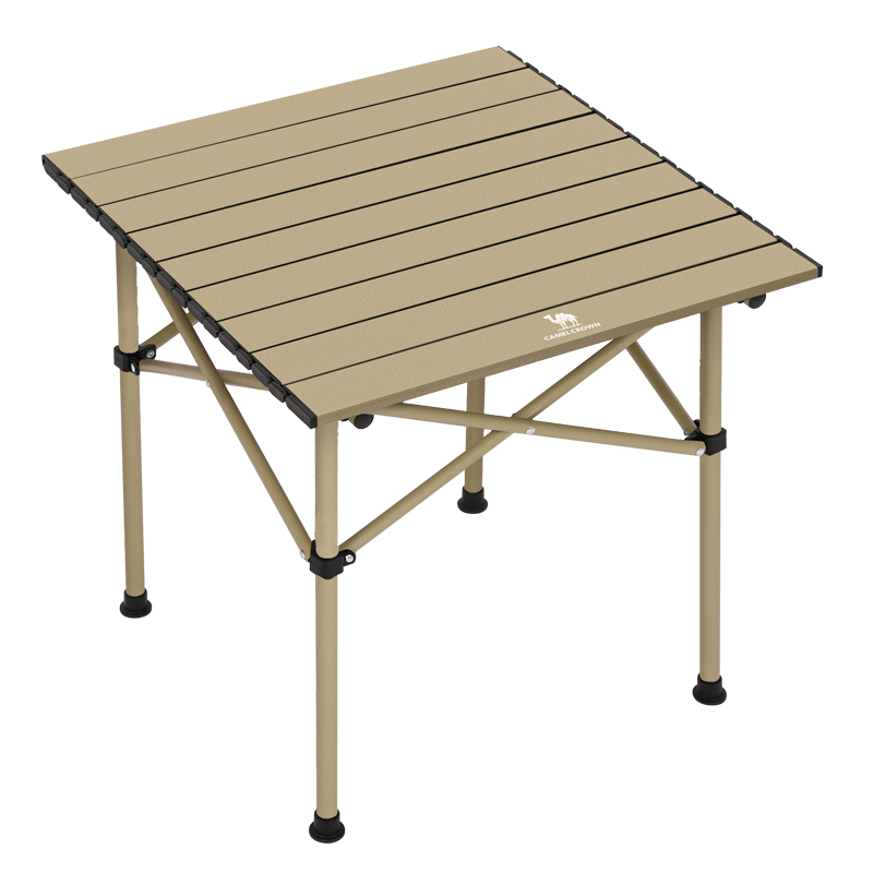 骆驼（CAMEL）户外精致露营折叠铝桌行军桌野营露营摆摊夜市野餐桌子 133CA1T015 米灰色