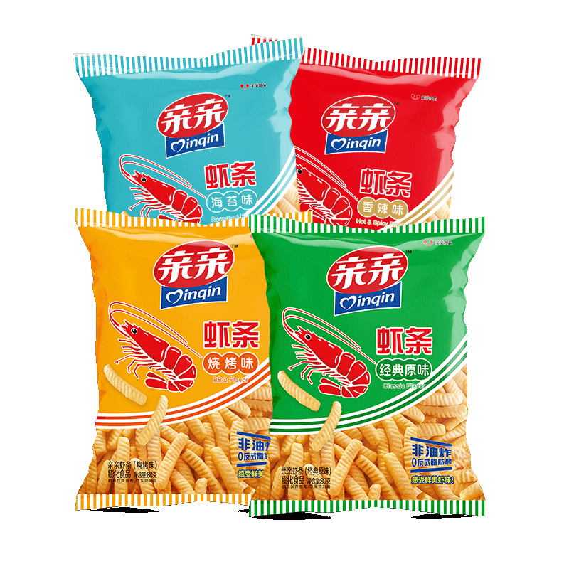 亲亲虾条大包装80g*5包（单位：包） 黑色原3烧2