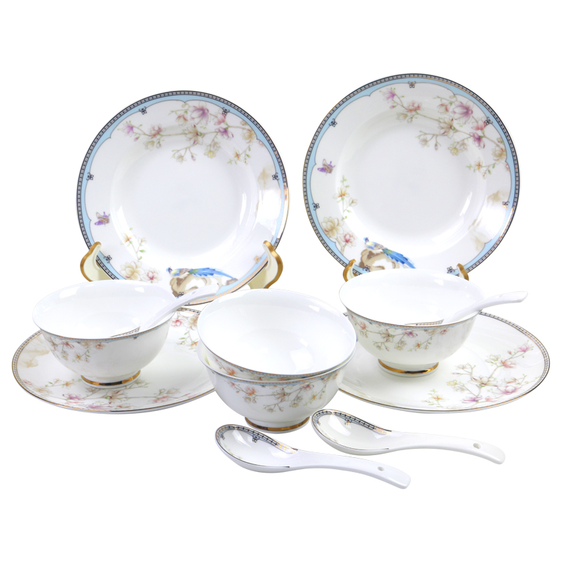 康宁Revere 鸟语花香餐具12件套RWU-CJ12BF-YK 白色