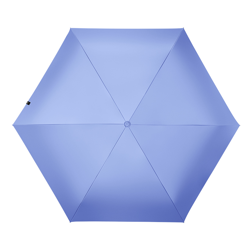 蕉下胶囊系列黑胶五折伞橄榄灰 鸢尾紫